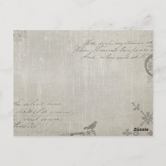 小さなバーディが私に言ったから自転車ありがとう ポストカード (裏面)