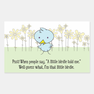 小さなバーディーが私にステッカーを言った 長方形シール