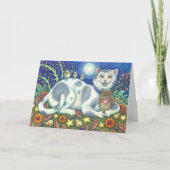 小さなバーディーが私に言った、猫の誕生日カーカスタマイズド カード (正面)