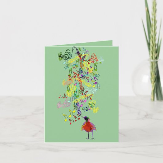 小さなバーディーが言ってくれたから、ありがとう サンキューカード (正面)