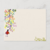 小さなバーディーの背景の色は私にそう言った ポストカード (裏面)