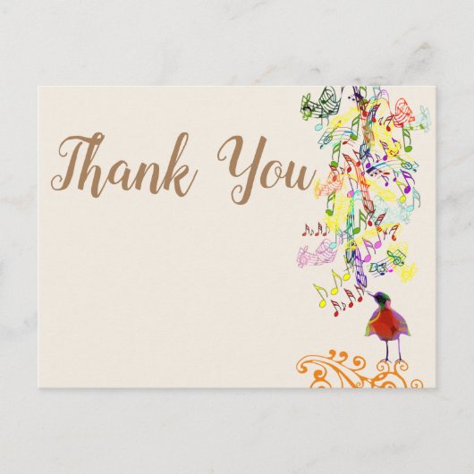 小さなバーディーの背景の色は私にそう言った ポストカード (正面)