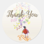 小さなバーディーの背景の色は私にそう言った ラウンドシール (正面)