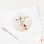 小さなバーディーの背景の色は私にそう言った ラウンドシール (封筒)