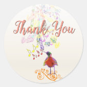 小さなバーディーの背景色は何でも私にそうCと言った ラウンドシール (正面)