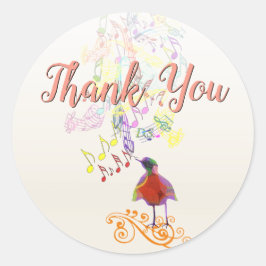 小さなバーディーの背景色は何でも私にそうCと言った ラウンドシール