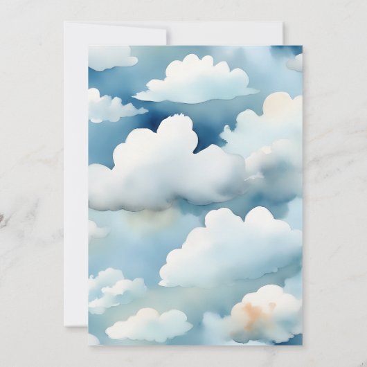 小さなパイロットかわいいテディベア赤ちゃんシャワー 招待状 (裏面)