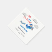 小さなパイロットで空の赤ちゃんシャワー スタンダードカクテルナプキン (角)