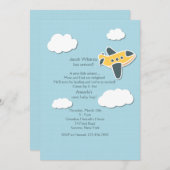 小さなパイロットのお披露目招待状 招待状 (正面/裏面)