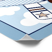 小さなパイロットの飛行機の壁画プリント ポスター (角)