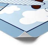 小さなパイロットの飛行機の壁画プリント ポスター (角)