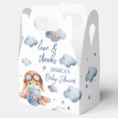 小さなパイロット飛行機の赤ちゃんシャワー フェイバーボックス (オープン)