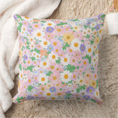 小さなパステルの花の継ぎ目のないパターン クッション (ブランケット)