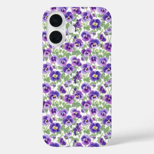 小さなパステルパープルのパンジー スマホケース Case-Mate iPhoneケース (裏面)