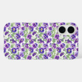 小さなパステルパープルのパンジー スマホケース Case-Mate iPhoneケース (裏面 (横))