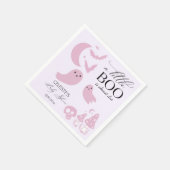 小さなパステルピンクのハロウィーンの赤ちゃんシャワー スタンダードカクテルナプキン (角)