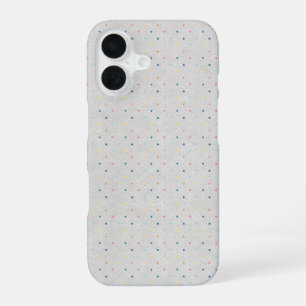 小さなパステルピンドット iPhone 16ケース