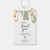 小さなパターゴルフの赤ちゃんシャワーメッセージカード ギフトタグ (正面)