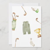 小さなパターゴルフの赤ちゃんシャワー 招待状 (裏面)