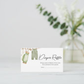 小さなパターゴルフ赤ちゃんシャワーおむつラッフル エンクロージャーカード (スタンド正面)