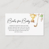 小さなパターゴルフ赤ちゃんシャワーベビー エンクロージャーカード (正面)