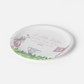 小さなパターピンクのゴルフベビーシャワー ペーパープレート (アングル)