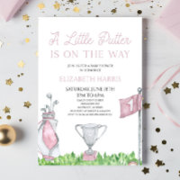 小さなパターピンクのゴルフベビーシャワー