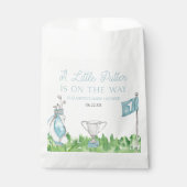 小さなパターブルーゴルフベビーシャワー フェイバーバッグ (正面)