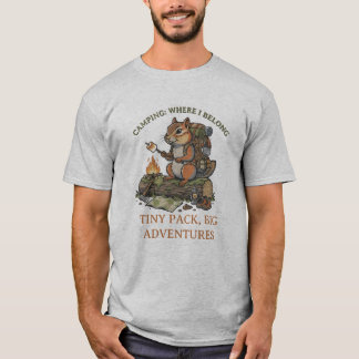 "小さなパック、大きな冒険" - ベテランシマリス Tシャツ