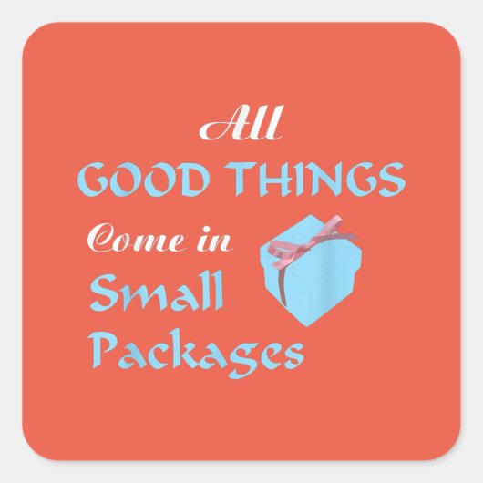 小さなパッケー来ジですべての良いもの スクエアシール (正面)
