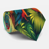 小さなパロットで熱帯の喜びカラフル ネクタイ (ロール)