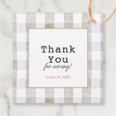 小さなパンでオーブンベーカリーペストリー赤ちゃんシャワー フェイバータグ (裏面)