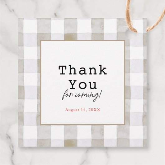 小さなパンでオーブンベーカリーペストリー赤ちゃんシャワー フェイバータグ (裏面)