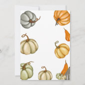 小さなパンプキンがやってくる セージ ベイビー シャワー 招待状 (裏面)