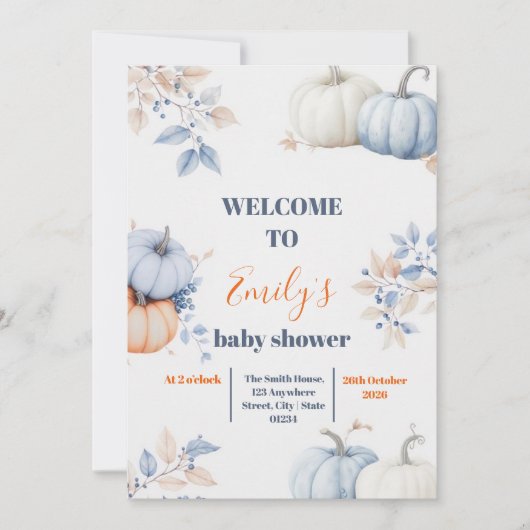 小さなパンプキンがやってくる 招待状 (正面)