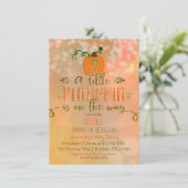 小さなパンプキンがやってくる 秋のベイビーシャワー 招待状 (スタンド正面)