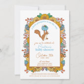 小さなパンプキンちゃんがやってくる！男の子ベイビーシャワー 招待状 (正面)