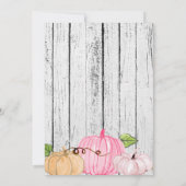 小さなパンプキンのベイビーシャワーのカード 招待状 (裏面)
