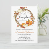 小さなパンプキンのベイビーシャワー招待状 招待状 (スタンド正面)