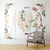 小さなパンプキンの秋のベイビーシャワーの背景 タペストリー (インサイチュ(横))