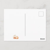 小さなパンプキンの秋　男女問わないベイビーシャワー ポストカード (裏面)