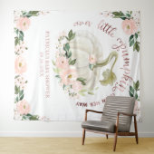 小さなパンプキン秋のベイビーシャワー背景 タペストリー (インサイチュ(横))