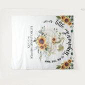 小さなパンプキン秋のベイビーシャワー背景 タペストリー (正面(横))