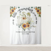 小さなパンプキン秋のベイビーシャワー背景 タペストリー (正面)