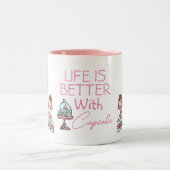 小さなパン屋さん、カップケーキのマグカップ、ツートーンのコフ ツートーンマグカップ (中央)