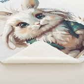 小さなパーソナライズされたウサギ シェルパブランケット (3/4)