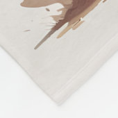 小さなパーソナライズされたウサギ フリースブランケット (角)