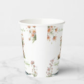 小さなパーソナライズされたカエルのフロギー1歳の誕生日 紙コップ (左)