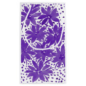 小さなパーソナライズされたフローラデザインパープル抱き枕 スモールペーパーバッグ (裏面)