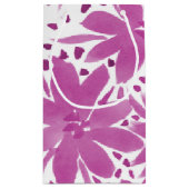 小さなパーソナライズされたフローラデザインピンク抱き枕 スモールペーパーバッグ (裏面)